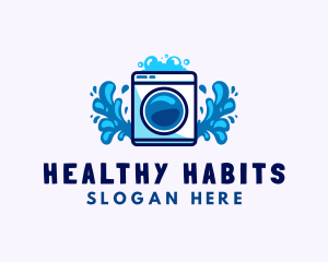 Laundry Washing Machine logo design