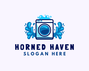 Laundry Washing Machine logo design