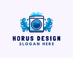 Laundry Washing Machine logo design