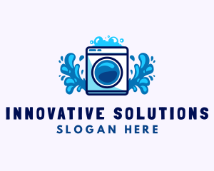 Laundry Washing Machine logo design