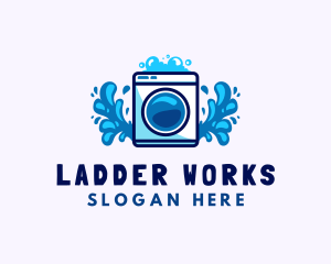 Laundry Washing Machine logo design