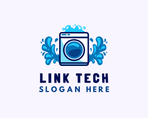 Laundry Washing Machine logo design