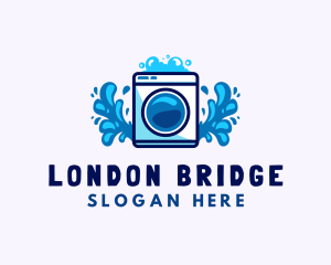 Laundry Washing Machine logo design