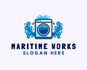 Laundry Washing Machine logo design