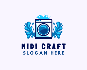 Laundry Washing Machine logo design