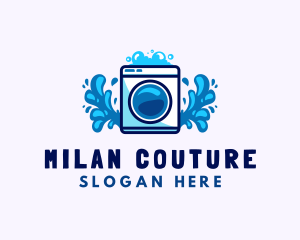 Laundry Washing Machine logo design