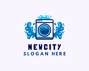 Laundry Washing Machine logo design