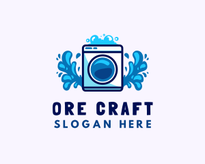 Laundry Washing Machine logo design