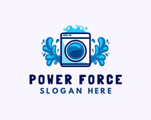 Laundry Washing Machine logo design