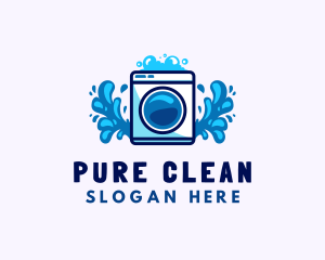 Laundry Washing Machine logo design