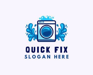 Laundry Washing Machine logo design