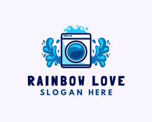 Laundry Washing Machine logo design