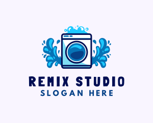 Laundry Washing Machine logo design