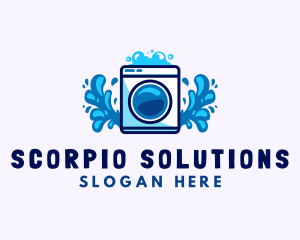 Laundry Washing Machine logo design