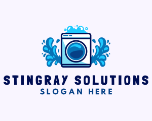 Laundry Washing Machine logo design