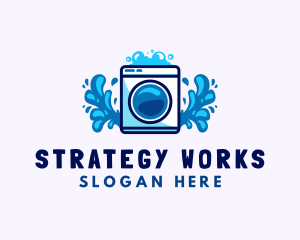 Laundry Washing Machine logo design