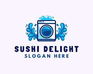 Laundry Washing Machine logo design