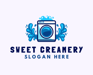 Laundry Washing Machine logo design