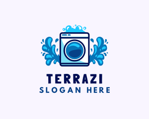 Laundry Washing Machine logo design