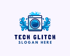 Laundry Washing Machine logo design