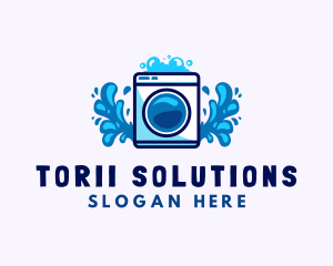 Laundry Washing Machine logo design