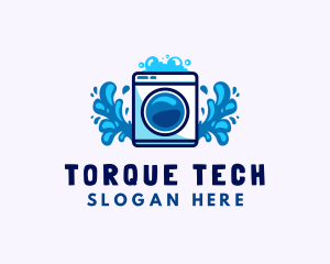 Laundry Washing Machine logo design