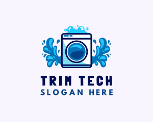 Laundry Washing Machine logo design