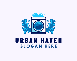 Laundry Washing Machine logo design