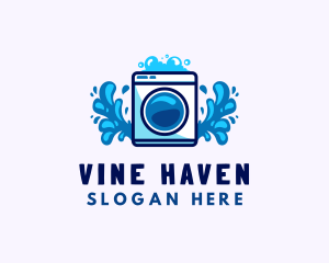 Laundry Washing Machine logo design