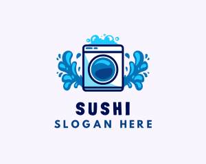 Laundry Washing Machine logo design