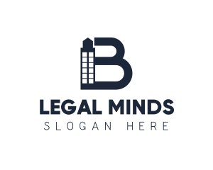 Minimalist Letter B Building Logo