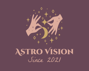 Horoscope - Aesthetic Astral Hand logo design