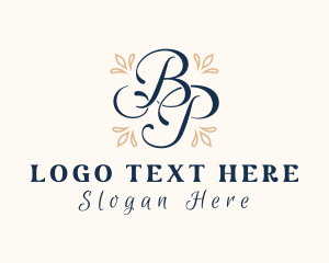 Lettering - Cursive Letter BP Monogram logo design