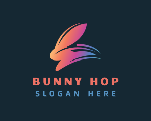 Fast Bunny Rabbit  logo design