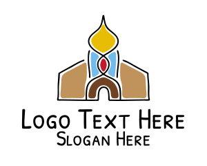 Hindu - Worship Temple Mosque logo design