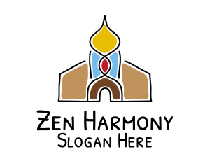 Buddhism - Worship Temple Mosque logo design