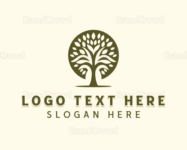 Environmental Tree Plant Logo