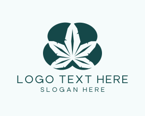 Cbd - Marijuana Leaves Plant logo design