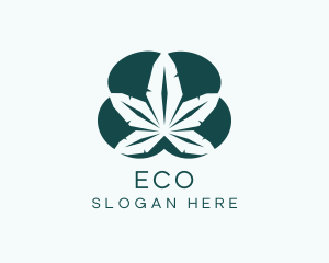 Herbal - Marijuana Leaves Plant logo design