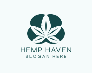 Marijuana Leaves Plant logo design