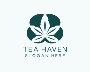 Marijuana Leaves Plant logo design