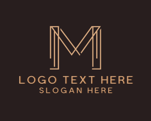 Tailor - Apparel Tailoring Style Letter M logo design