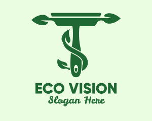 Green Eco Squeegee logo design