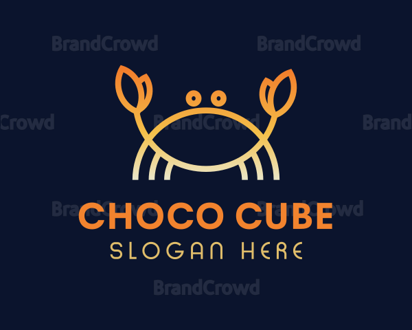 Gradient Crab Seafood Logo