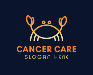 Cancer - Gradient Crab Seafood logo design