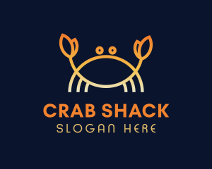 Gradient Crab Seafood logo design