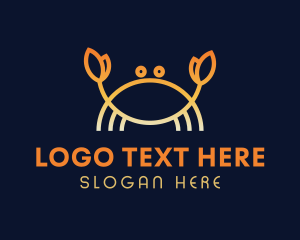 Gradient Crab Seafood Logo