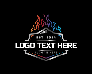 Heating - Heat Cool Thermal HVAC logo design