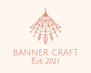 Boho Leaf Lamp Shade logo design