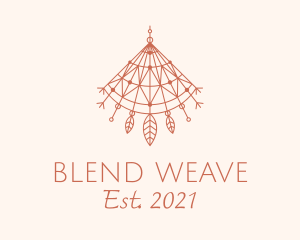 Boho Leaf Lamp Shade logo design